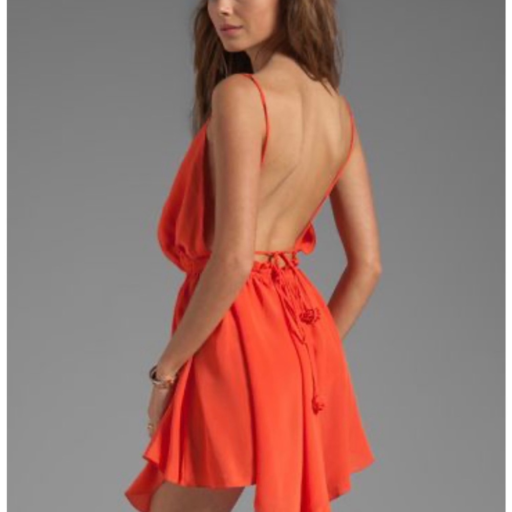 Indah Tahani cocktail dress in papaya